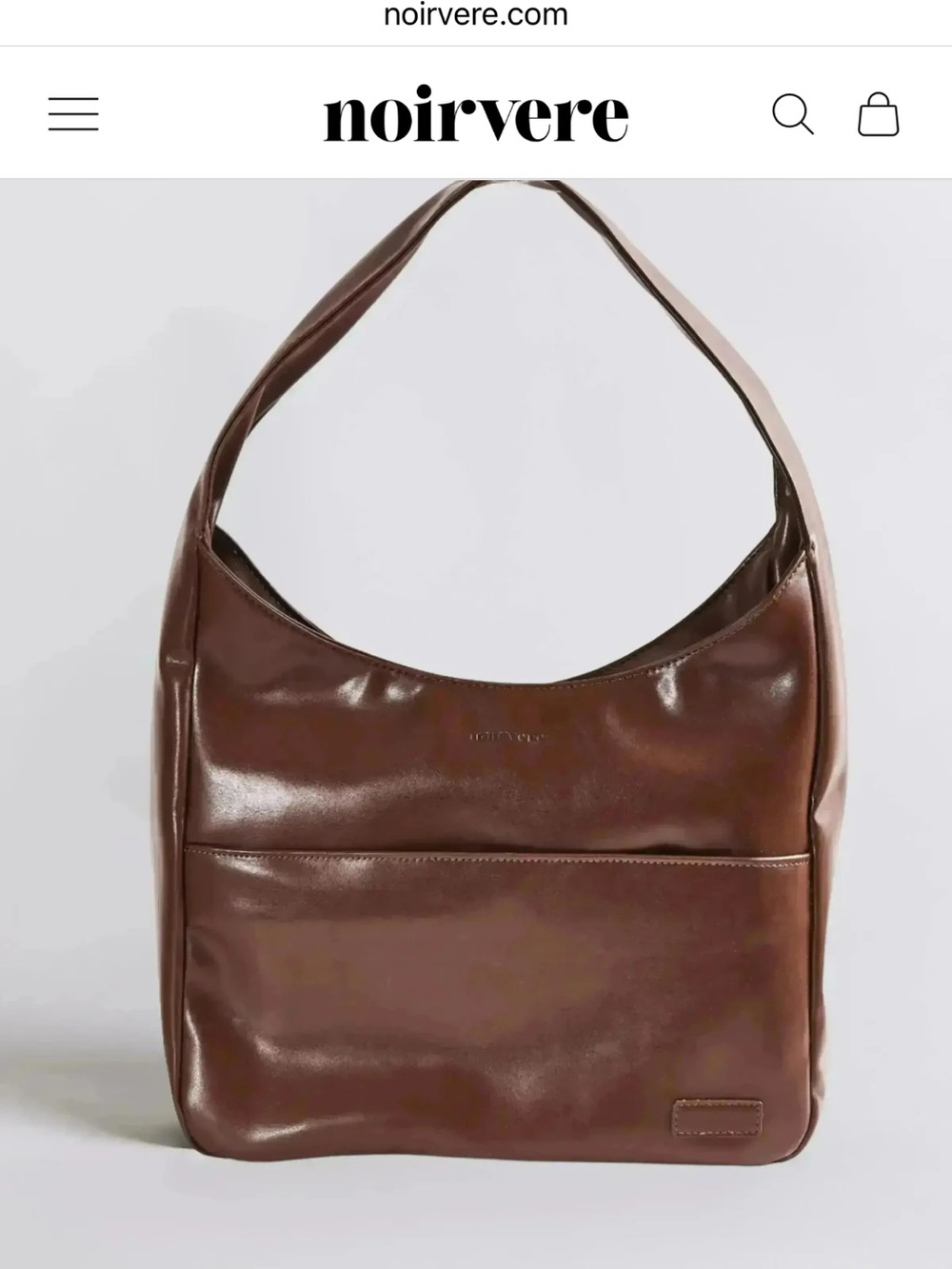 Noirvere Vegan Leather Shoulder Hobo Bag